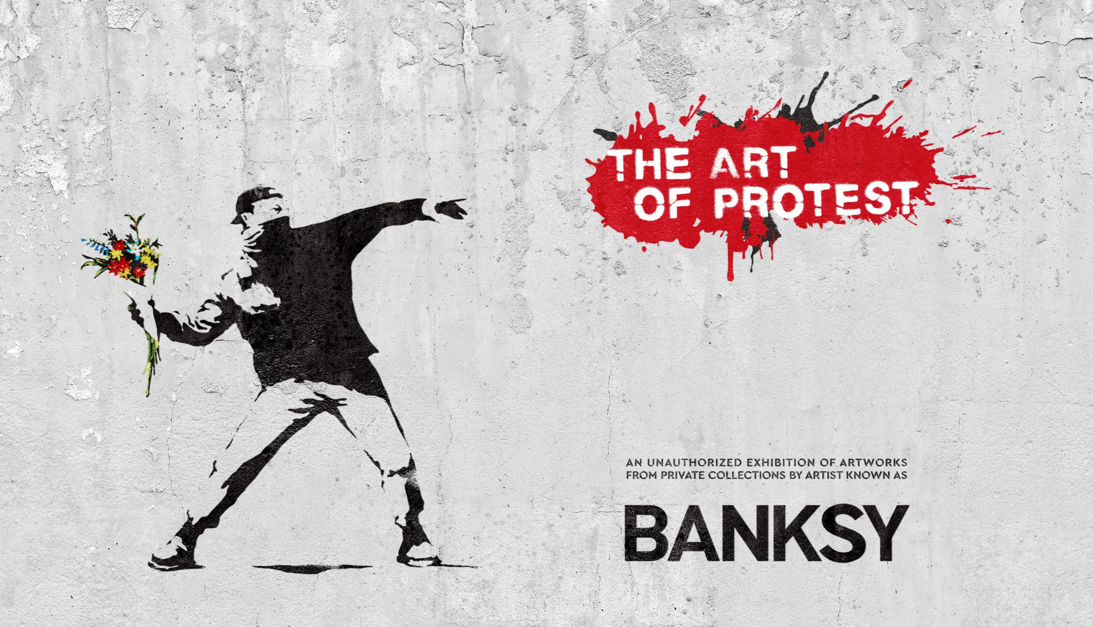 Ключевой образ The Art of Protest в выставочном пространстве